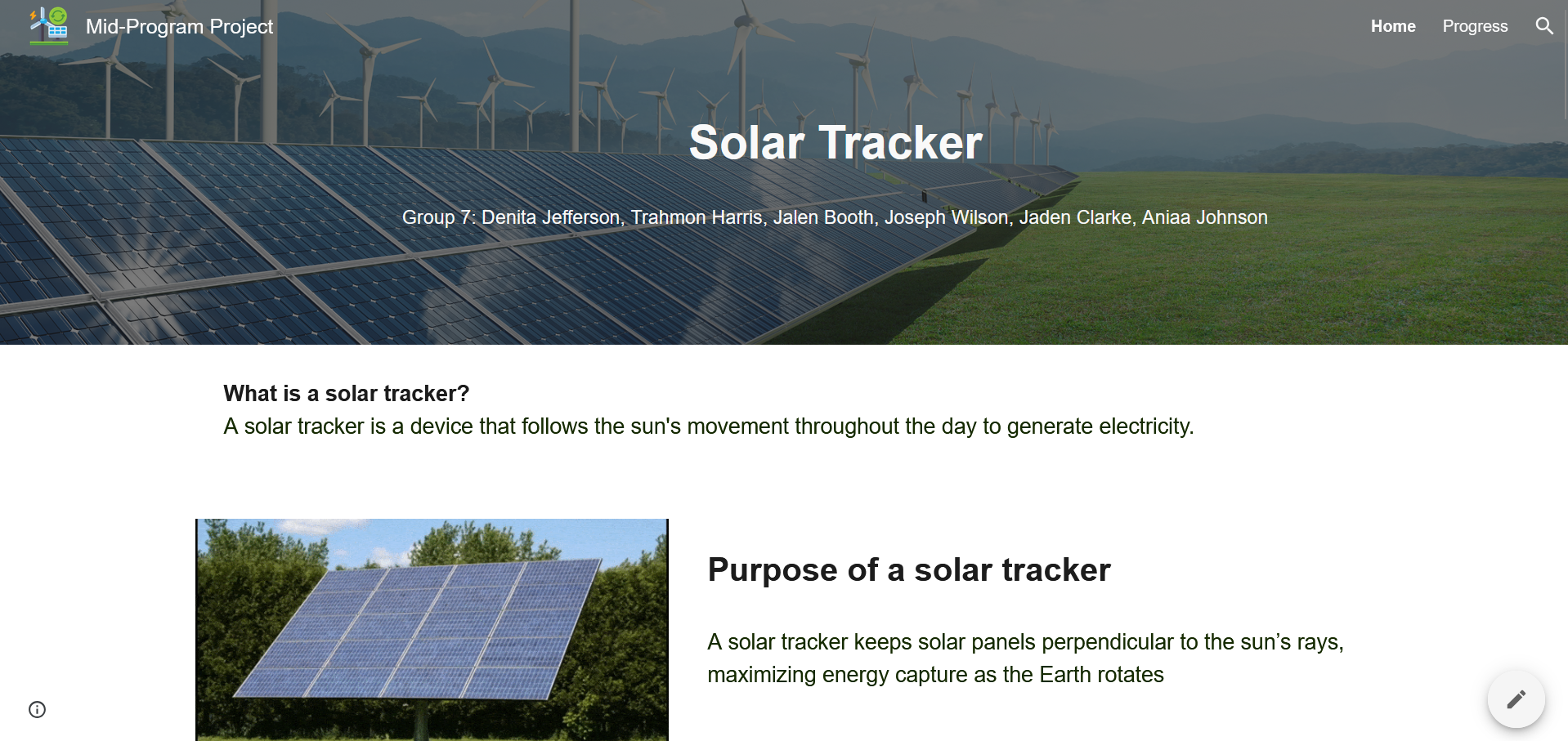 Image of blog for solar tracker project
